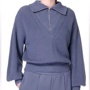 Sweaty Betty Modern Collared Sweater Endless‎ Blue Size XL NWT